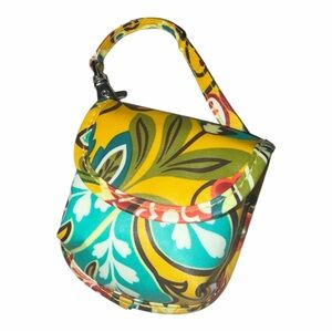 Vera Bradley AirPod Case / Mini Purse Yellow and Teal Women's Magnetic Case.
